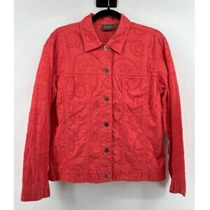 Additions Chico's Western Boho Button Up Lightweight Shacket Size 1